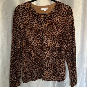 Women's Leopard Print Cardigan Sweater
